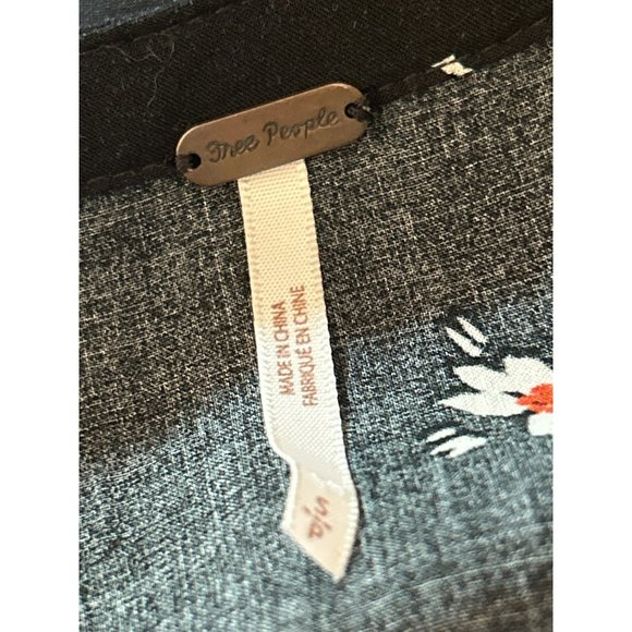 Free People Women's Black Floral Greatest Day Smocked Mini Dress Size Small Pink - Picture 5 of 5